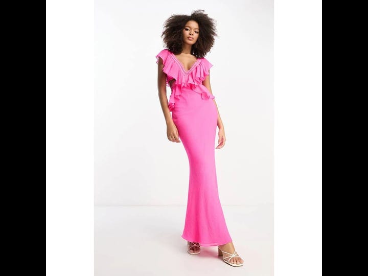 asos-design-ruffle-lace-insert-tiered-cut-out-maxi-dress-in-hot-pink-1