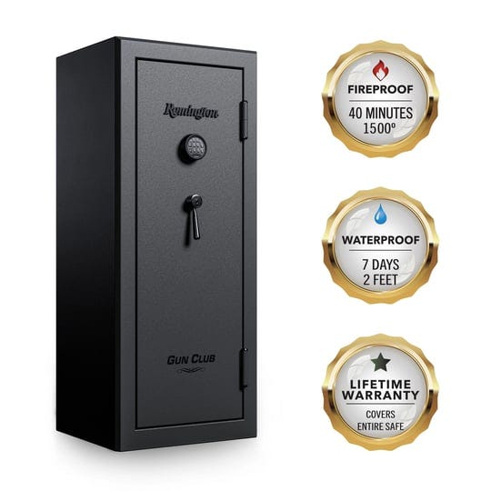 remington-gun-club-20-plus-2-gun-fireproof-and-waterproof-gun-safe-with-electronic-lock-black-gloss--1