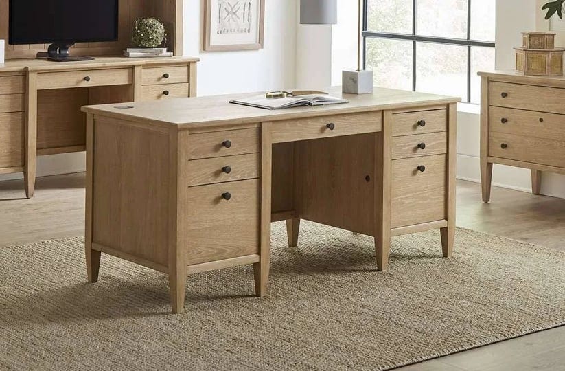 modern-wood-double-pedestal-desk-with-storage-laurel-collection-light-brown-martin-furniture-1