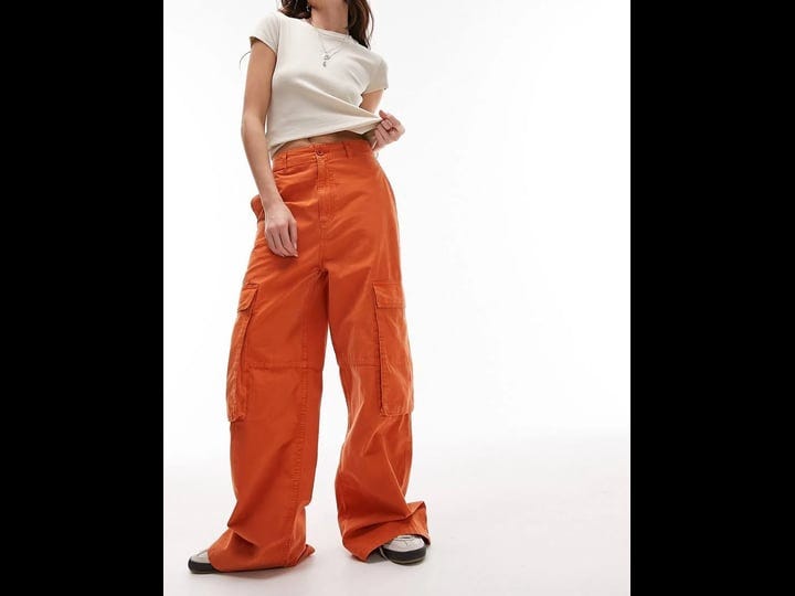 topshop-high-waist-oversized-straight-leg-pocket-cargo-pants-in-orange-1