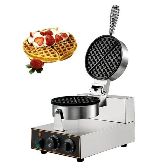 vevor-round-waffle-maker-machine-muffin-maker-commercial-nonstick-electric-steel-110v-1
