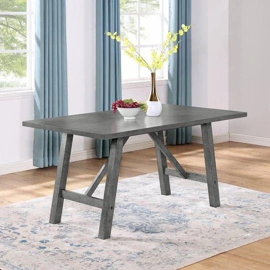 modern-farmhouse-rustic-grey-dining-table-gray-1