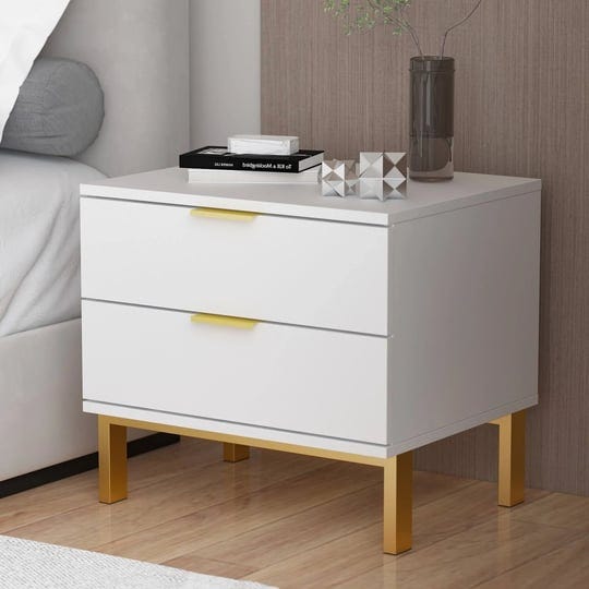 fufugaga-2-drawer-white-composite-nightstand-contemporary-style-ljy-wl0155-02-1