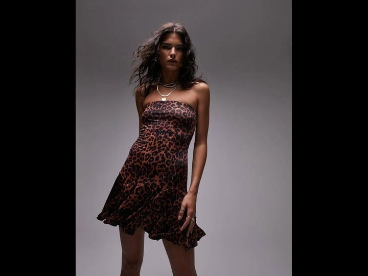 topshop-leopard-print-strapless-ruched-minidress-in-brown-multi-at-nordstrom-size-10-us-1