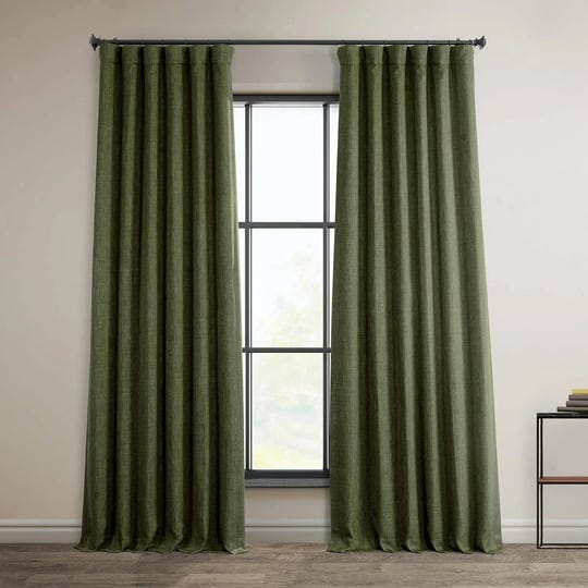 khaki-green-textured-faux-linen-room-darkening-curtain-1