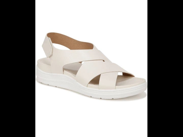 dr-scholls-womens-time-off-sea-wedge-sandals-off-white-faux-leather-size-6-5-m-1