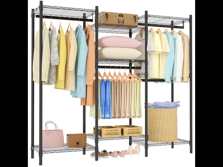 easycom-diy-adjustable-clothes-racks-7-shelves-heavy-duty-garment-rack-for-hanging-clothes-rack-free-1