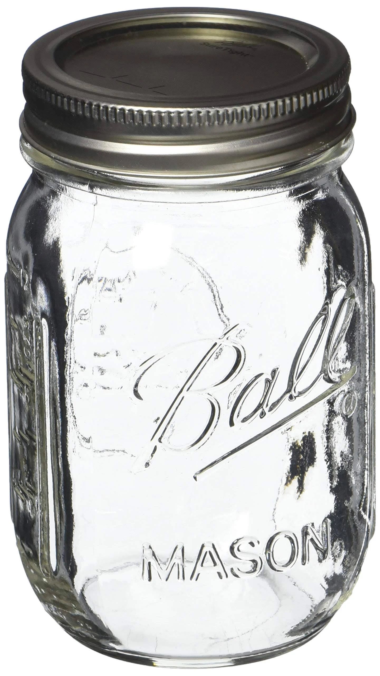 Made in USA: Set of 3 Ball Mason Pint Preserving Jars for Canning and Crafts | Image