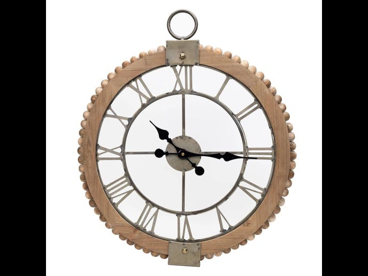 beaded-wood-wall-clock-with-metal-face-30h-brown-1