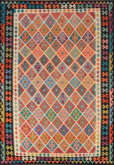 rugsource-colorful-flat-weave-trellis-kilim-wool-area-rug-8x12-1