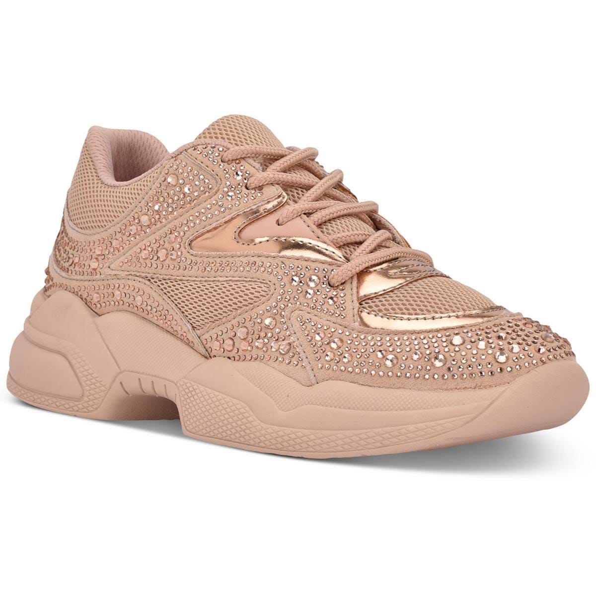 Sparkling Rhinestone Casual Sneakers for Women - Blush Bling | Image