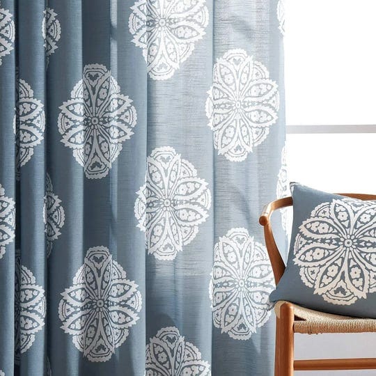treatmentex-white-and-blue-semi-sheer-curtains-for-living-room-108-floral-medallion-print-window-pan-1
