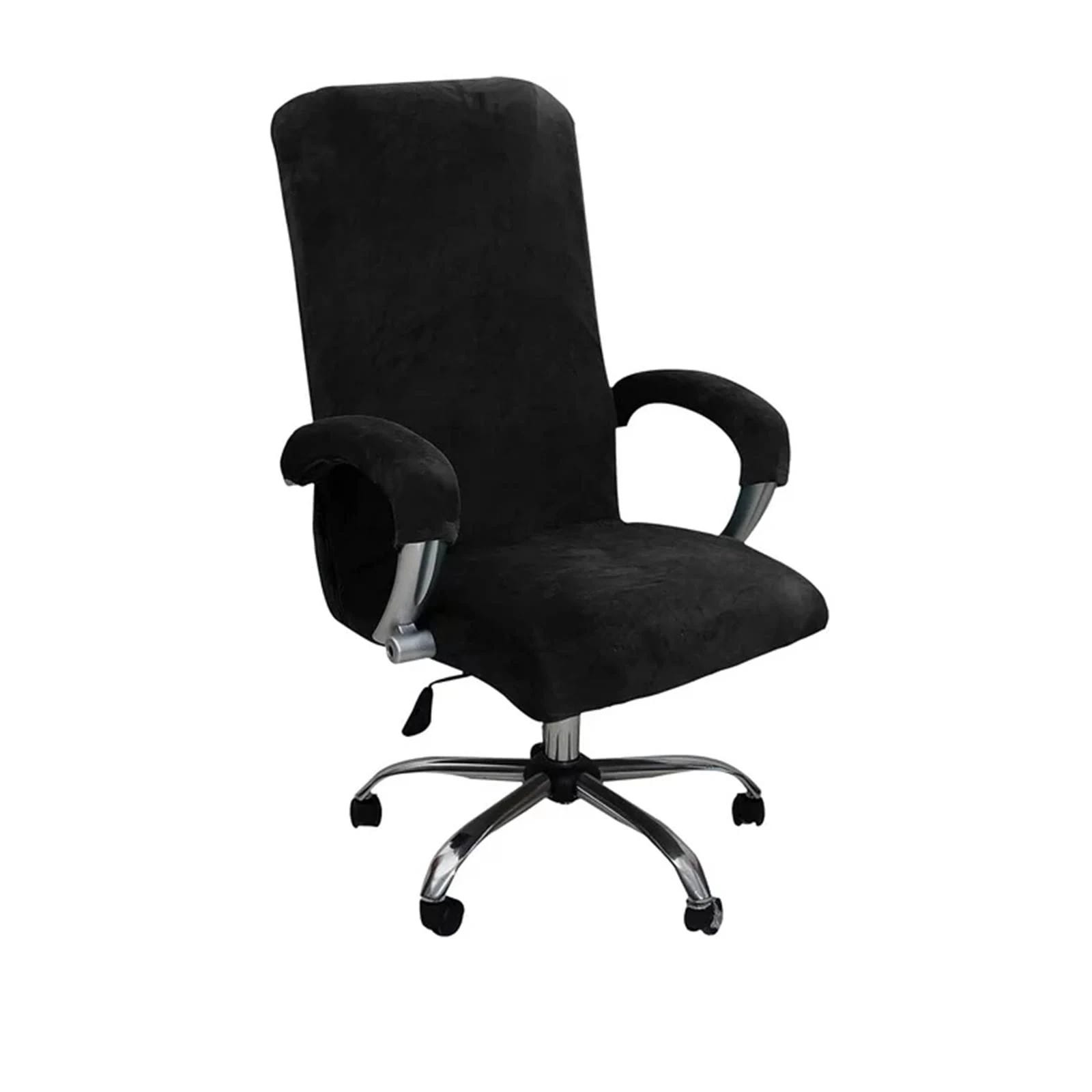 Velvet Office Chair Cover with Arm Covers for Comfort | Image