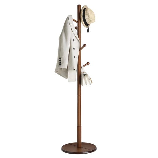 vasagle-coat-rack-with-7-rounded-hooks-hall-tree-coat-stand-dark-walnut-brown-1