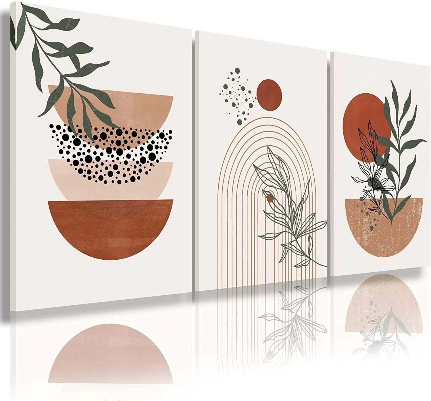 Boho Wall Art Set with Abstract Geometric Patterns | Image