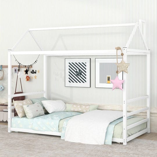 kids-floor-bed-with-roof-house-bed-adamsbargainshop-1
