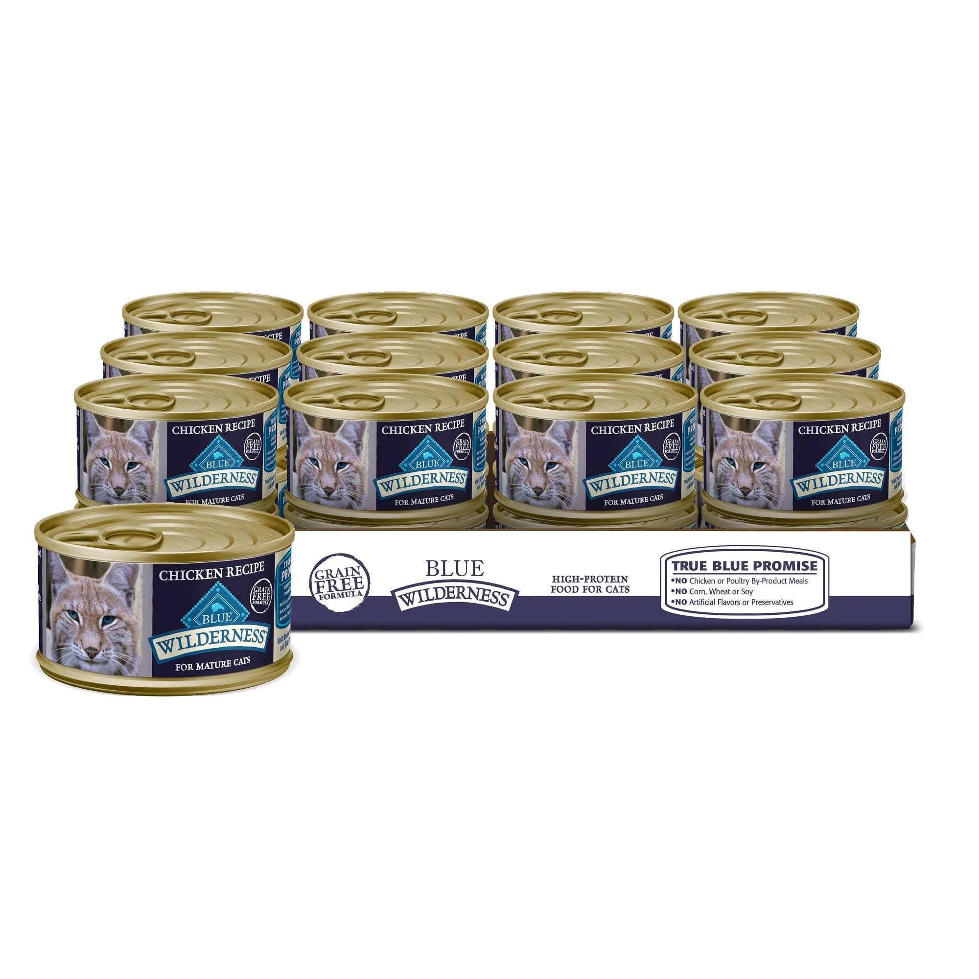 Grain-Free Mature Chicken Recipe Canned Cat Food by Blue Buffalo Wilderness | Image
