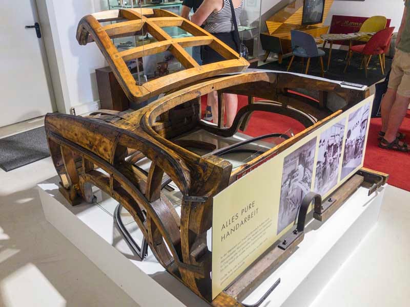 Amazing craftsmanship of the coach-built wooden bodywork formwork
