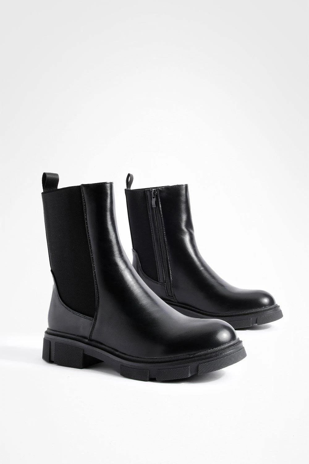 Black Super Chunky Chelsea Boots | Image