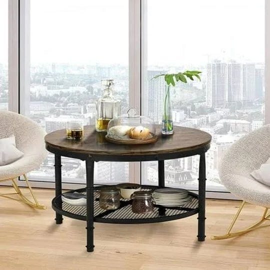 small-round-coffee-table-with-storage-rustic-center-table-for-living-room-wood-surface-top-metal-leg-1