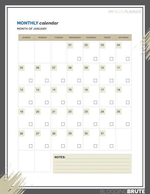 Blogging Calendars