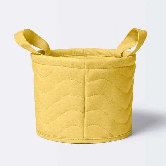 quilted-fabric-small-round-storage-basket-yellow-cloud-island-1