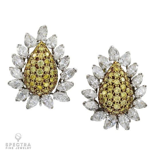 van-cleef-arpels-yellow-and-white-diamond-flower-earrings-1