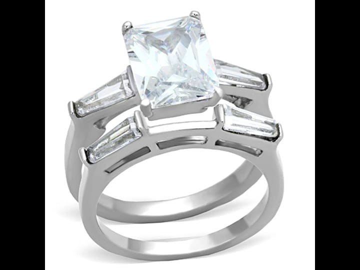 womens-stainless-steel-wedding-ring-with-rectangular-cubic-zirconia-size-7-clear-1