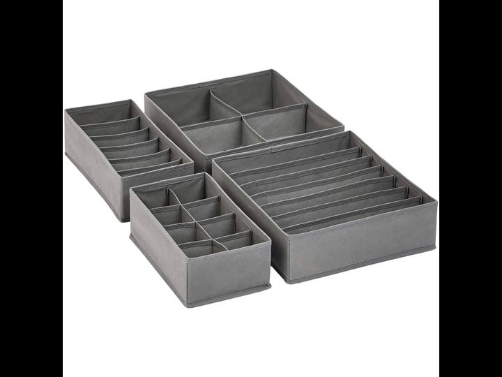 basics-grey-dresser-drawer-storage-organizer-for-undergarments-set-of-4-1