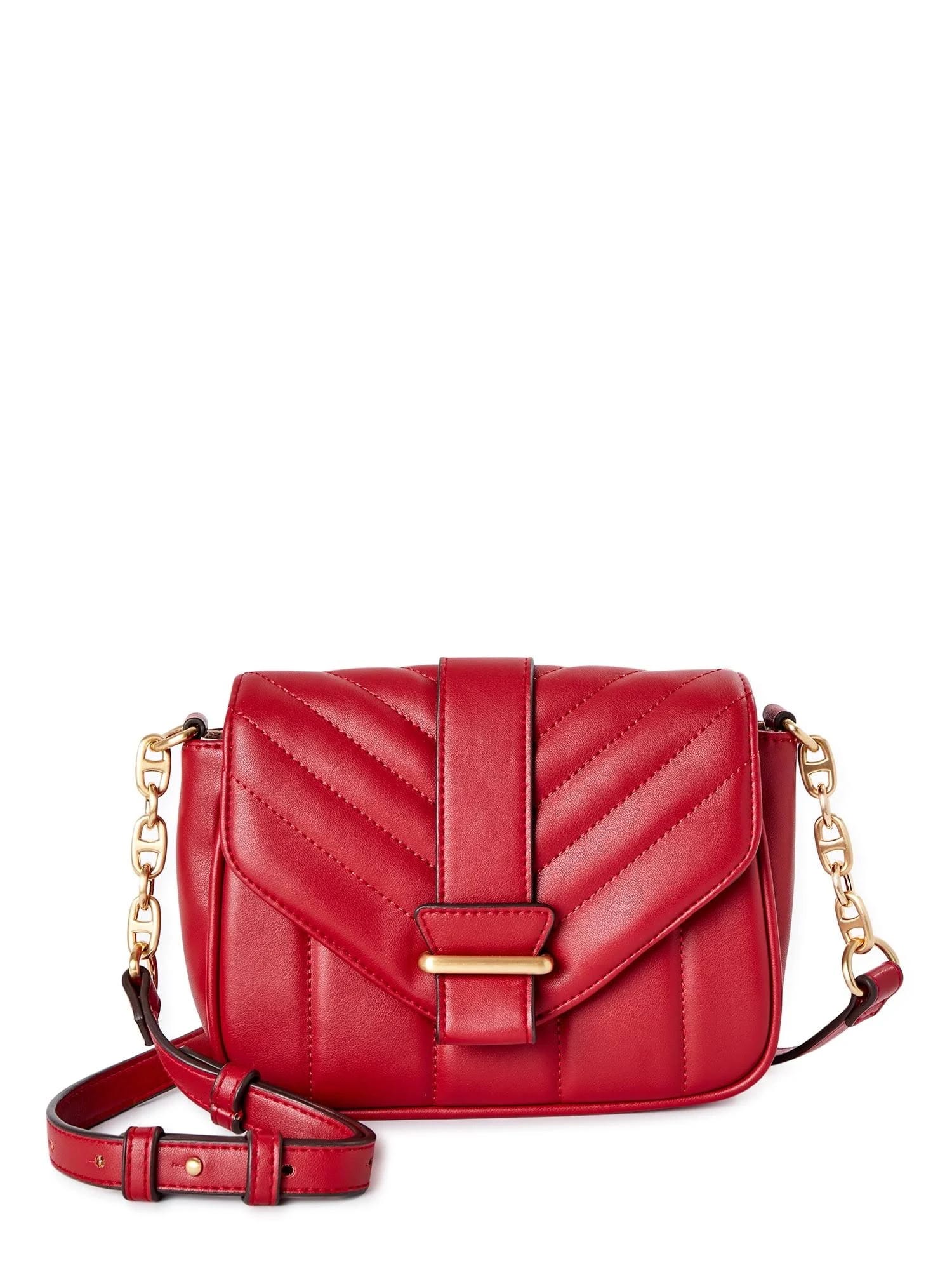 Fashionable Quilted Shoulder Bag for Everyday Use - Time and Tru Women's Camber Crossbody | Image