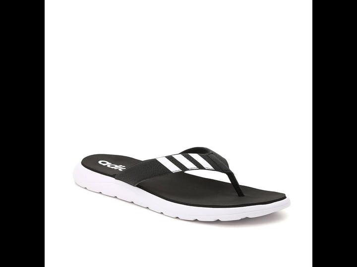 adidas-mens-comfort-flip-flop-black-white-1