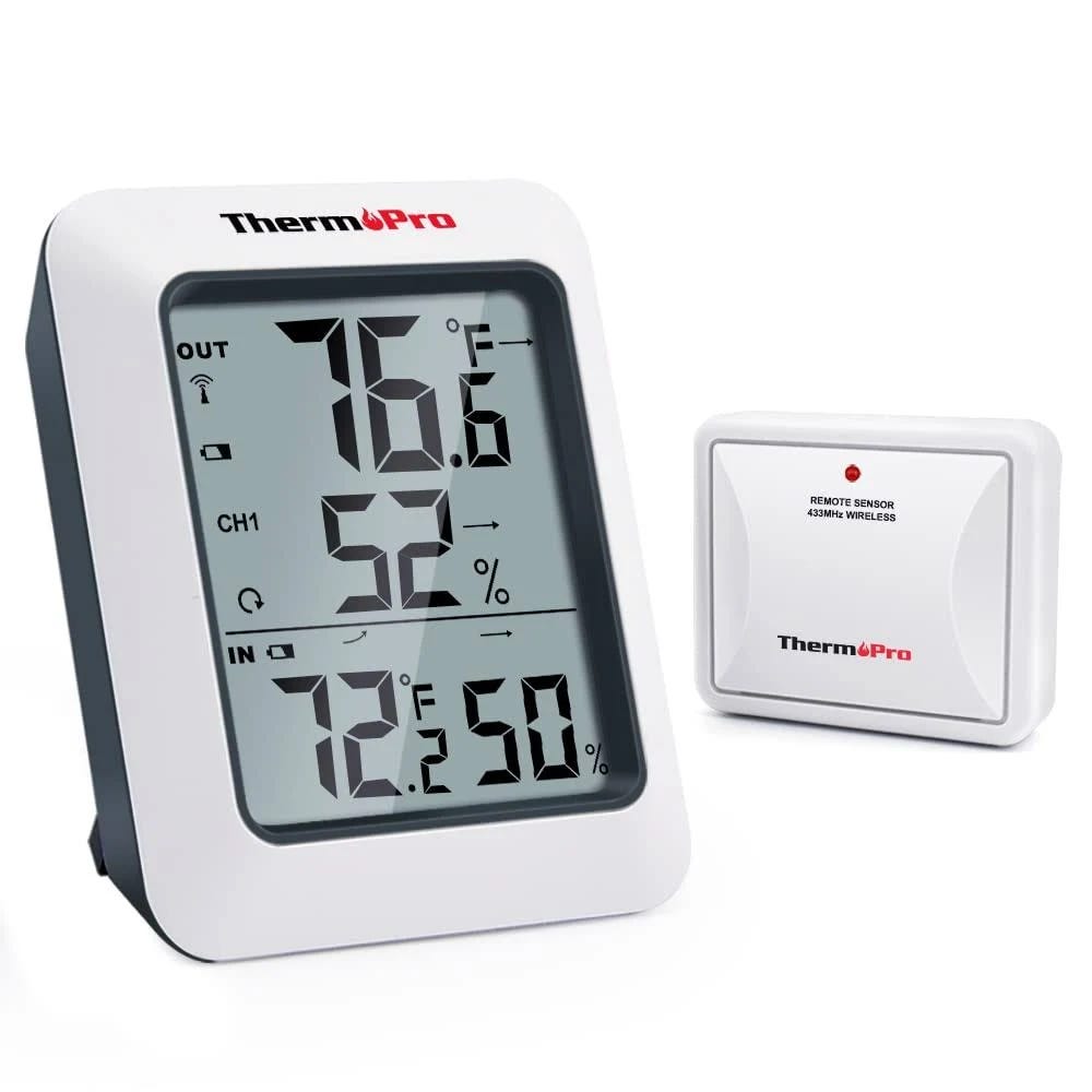 Professional-Grade Outdoor Thermometer and Humidity Monitor by ThermoPro | Image