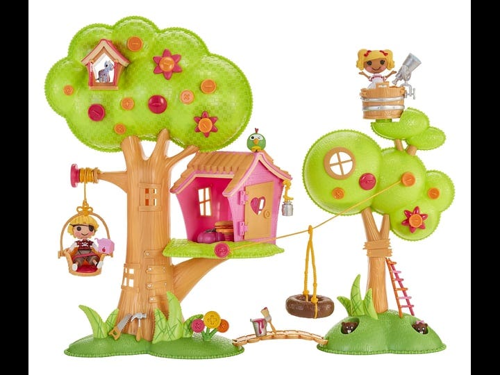 lalaloopsy-mini-treehouse-playset-with-2-dolls-2-pets-and-18-accessories-tire-swing-zipline-hammocks-1