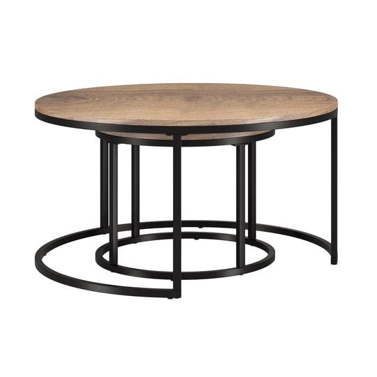 set-of-two-35-black-and-brown-round-nested-coffee-tables-1