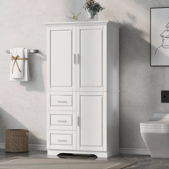 32-6-in-w-x-19-6-in-d-x-62-2-in-h-mdf-tall-and-wide-storage-bathroom-linen-cabinet-with-3-drawers-in-1