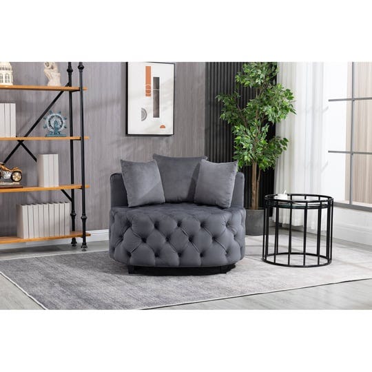 velvet-upholstered-tufted-barrel-sofa-chair-for-living-room-with-toss-pillows-grey-gray-1