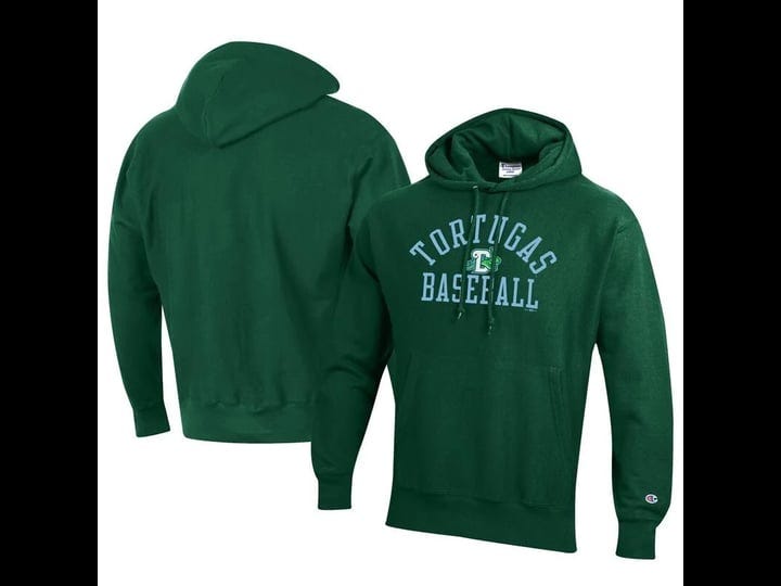 mens-champion-green-daytona-tortugas-baseball-reverse-weave-pullover-hoodie-size-large-1