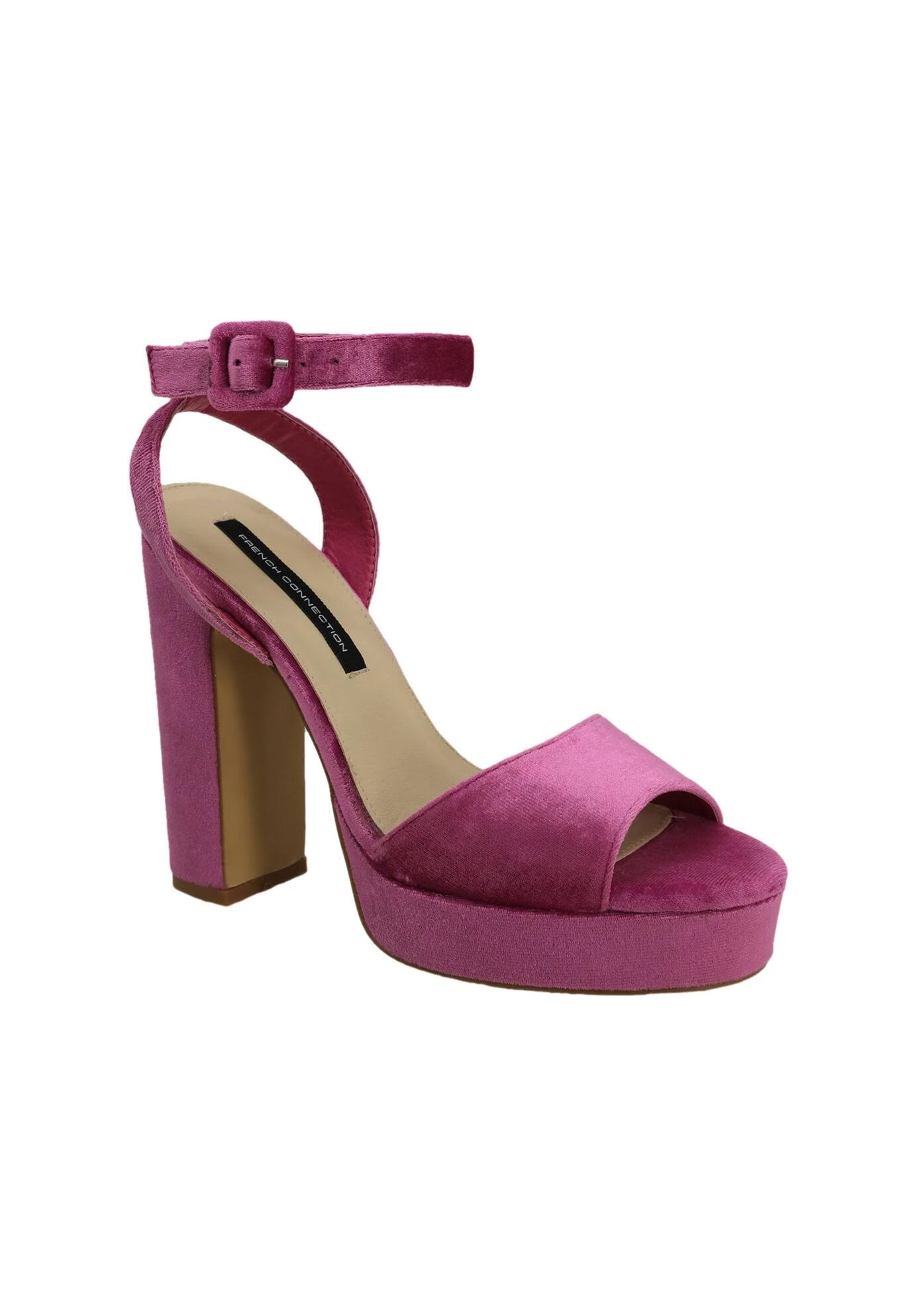 Chic Women's French Connection Pink Platform Sandals | Image