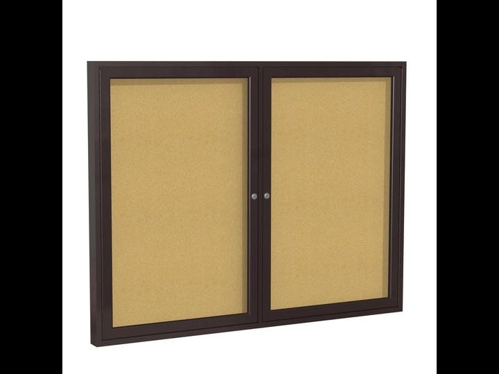 ghent-enclosed-natural-cork-2-door-bulletin-board-bronze-aluminum-36-x-48-1