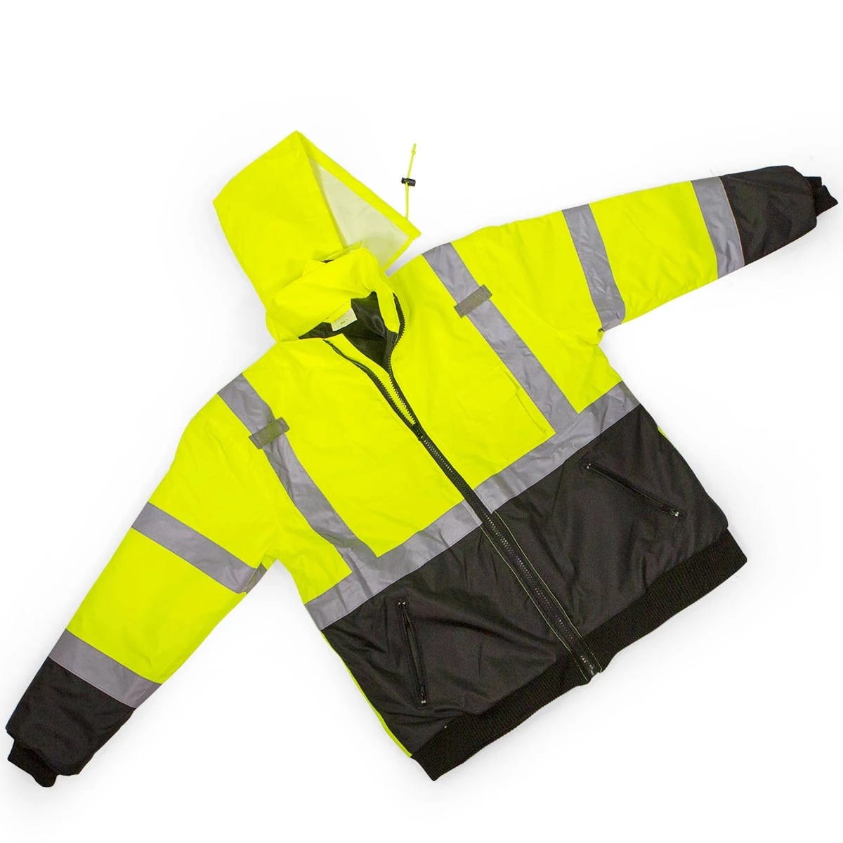 ANSI Class 3 Safety Stark USA Reflective Jacket - Neon Yellow (XL) | Image