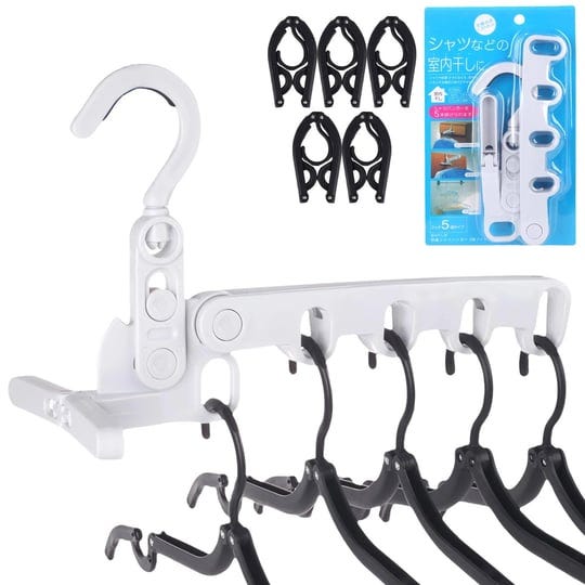 epiphany-folding-clothes-drying-rack-with-5-travel-hangers-foldable-laundry-room-hanging-rack-with-5-1