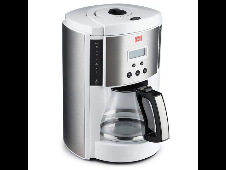 melitta-aroma-enhance-10-cup-drip-coffee-maker-glass-carafe-white-1