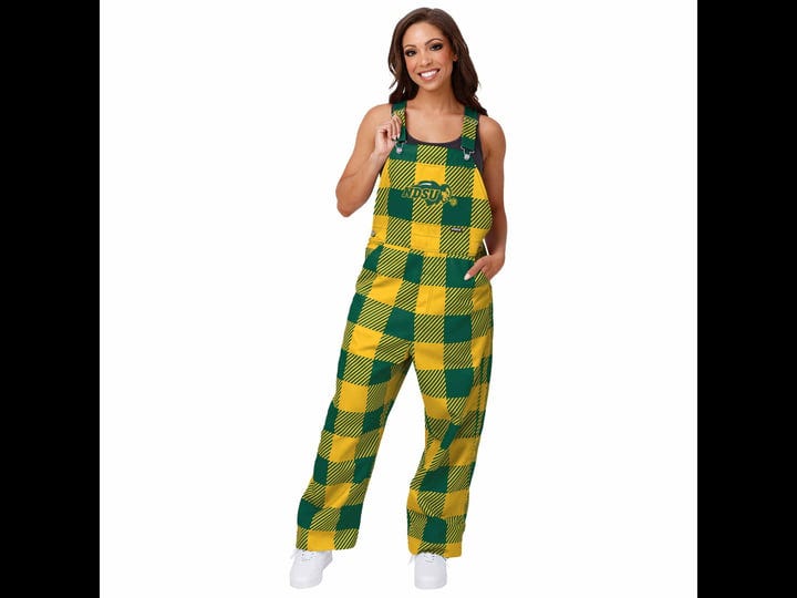 foco-north-dakota-state-bison-ncaa-womens-plaid-bib-overalls-1