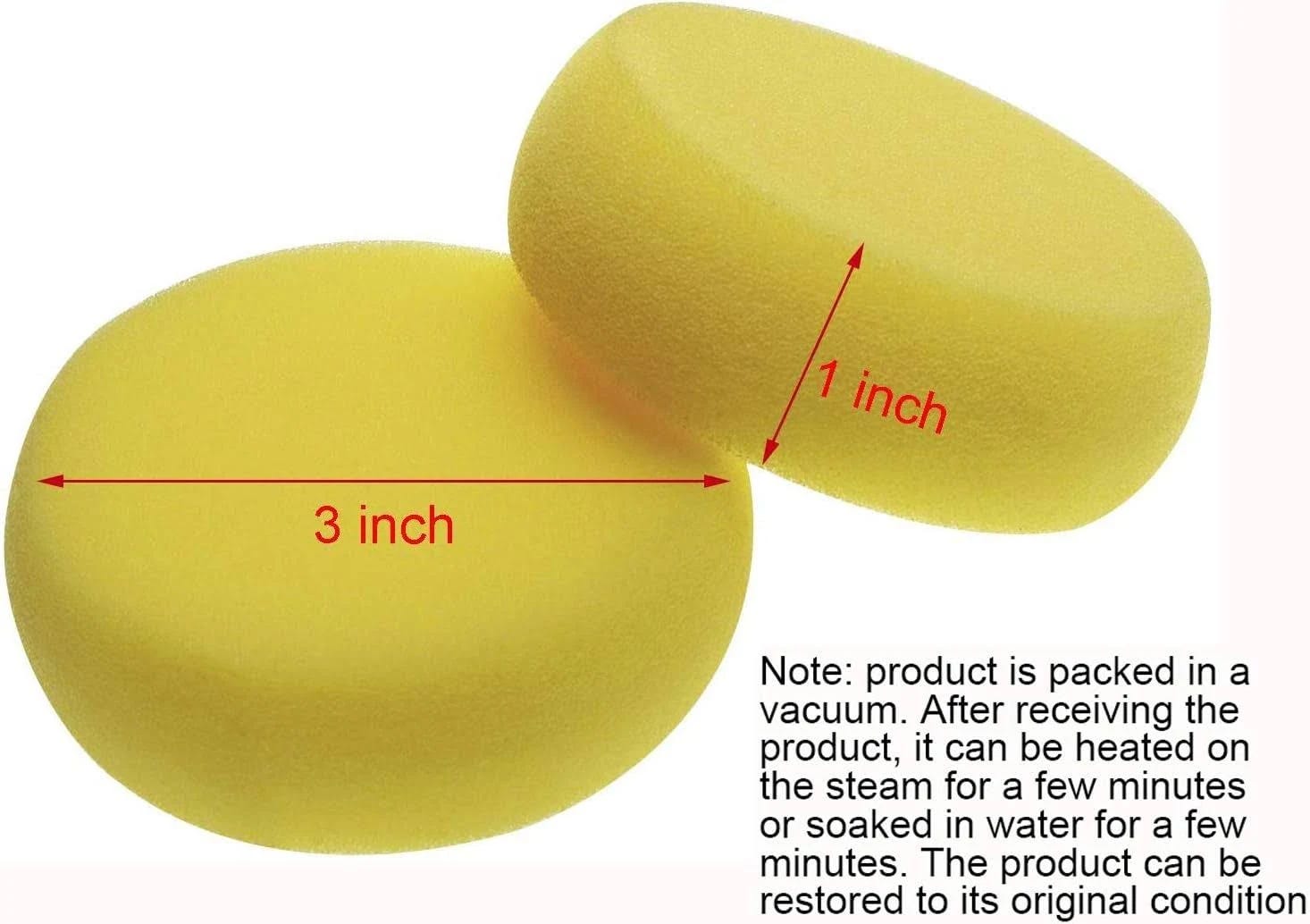 High-Quality Round YELLOW Clay Paint Sponges (6pc Set) - Great for Art & Clay | Image