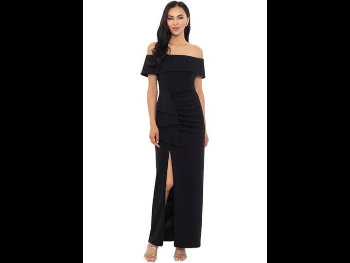 xscape-womens-off-the-shoulder-slit-gown-black-size-5