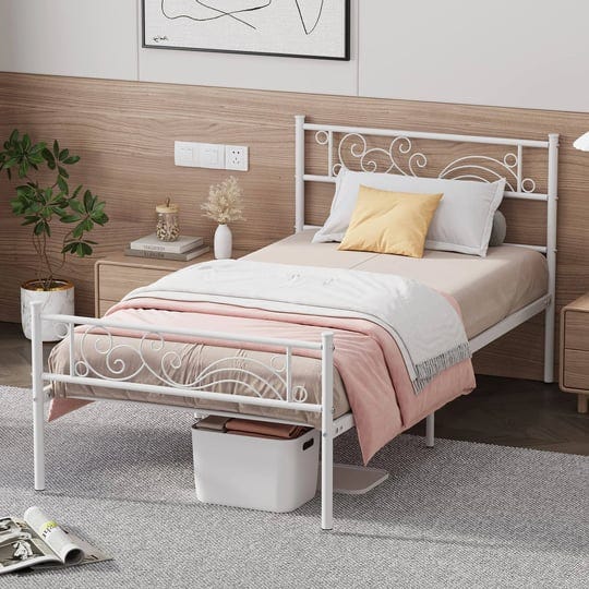 weehom-twin-size-bed-frame-with-headboard-no-box-spring-needed-platform-single-bed-for-kids-white-1