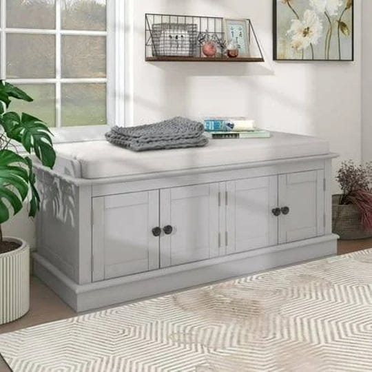 gray-entryway-bench-storage-bench-with-4-doors-wooden-storage-cabinet-with-removable-cushion-and-adj-1