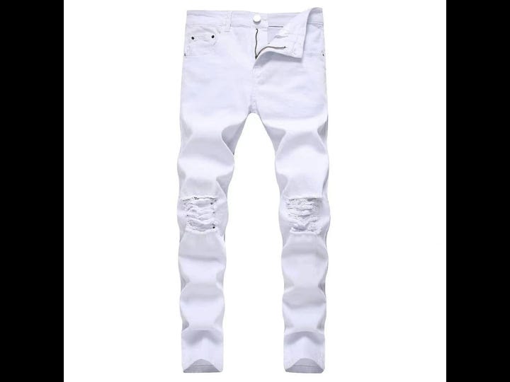 mens-ripped-slim-fit-skinny-destroyed-distressed-tapered-leg-jeans-white-39