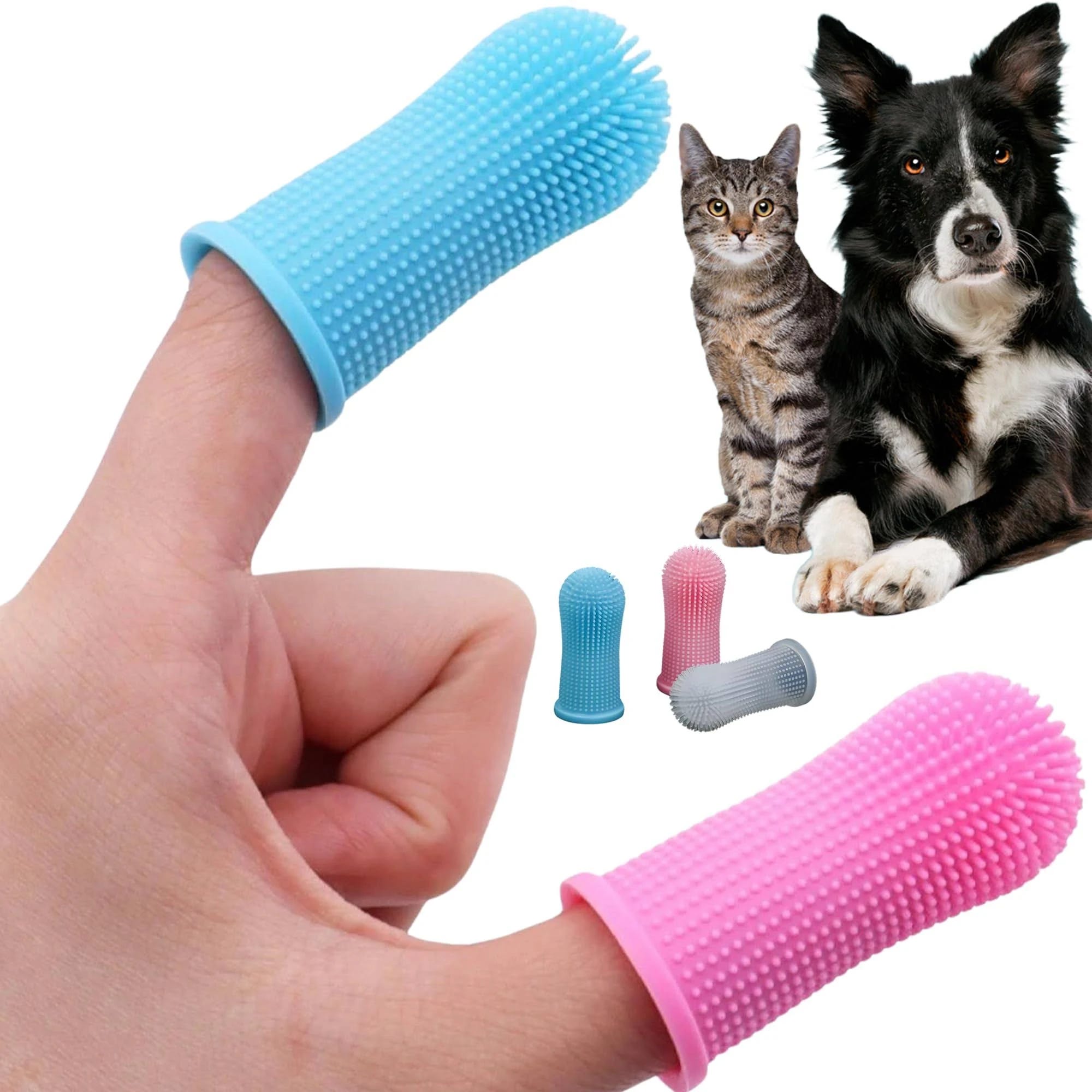 3-Pack Pet Toothbrush Set for Cats and Dogs | Image