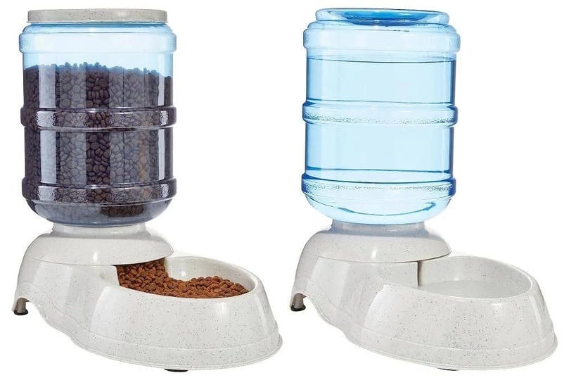 amazonbasics-large-gravity-pet-food-feeder-and-water-dispenser-bundle-1